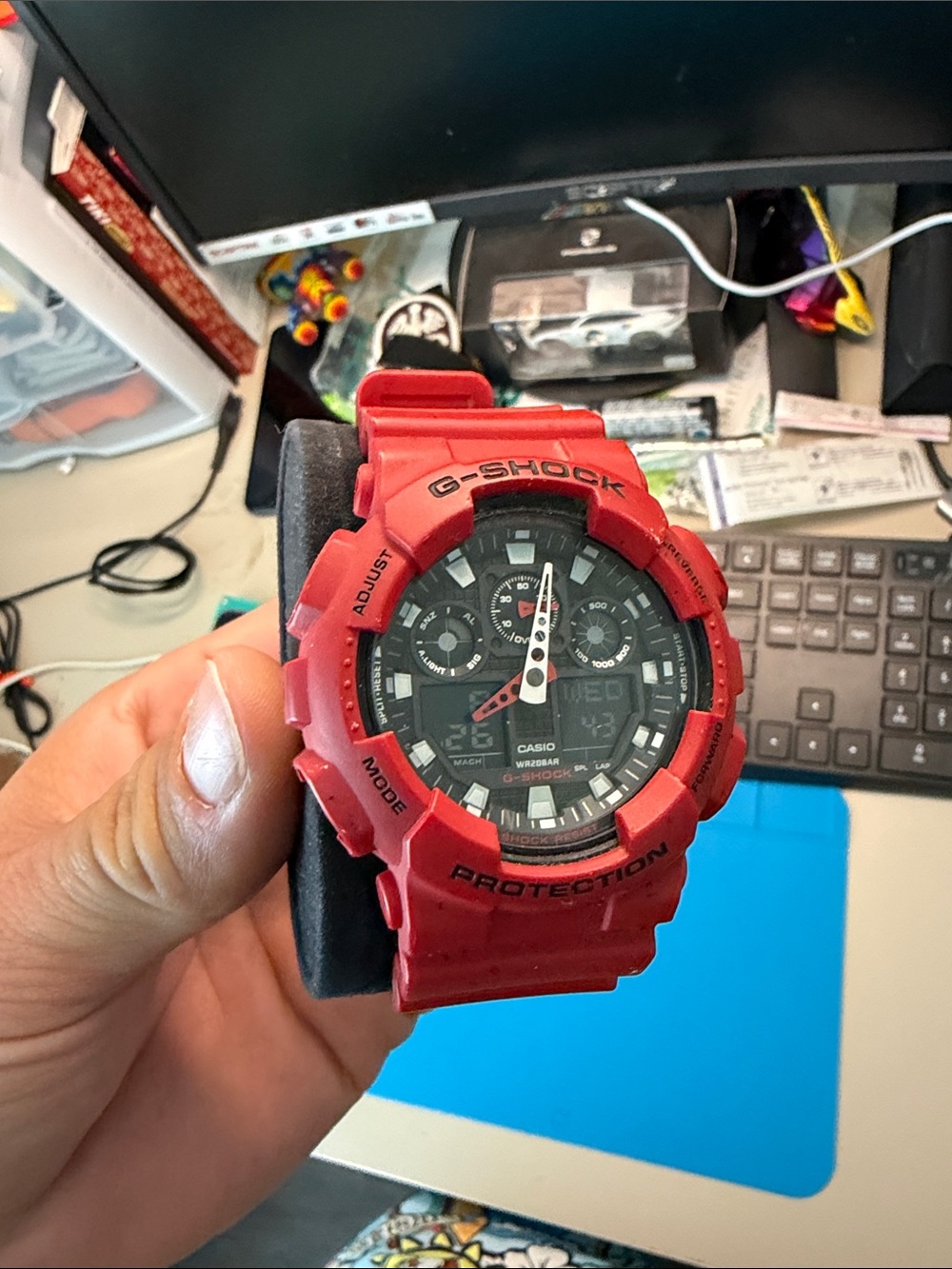 Casio G-Shock Red and Black Resin Sport Watch